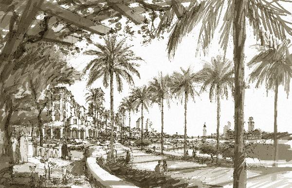 Pearl corniche study sketch